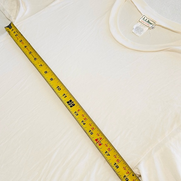 L.L. Bean Vintage Cream 100% Silk Pullover Crewneck Top Womens XL Stretchy READ - Picture 6 of 7